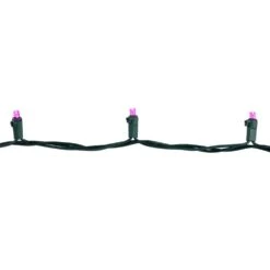 Northlight Set Of 50 Pink LED Wide Angle Christmas Lights - Green Wire -The Home Depot Shop northlight christmas string lights 32608194 4f 1000