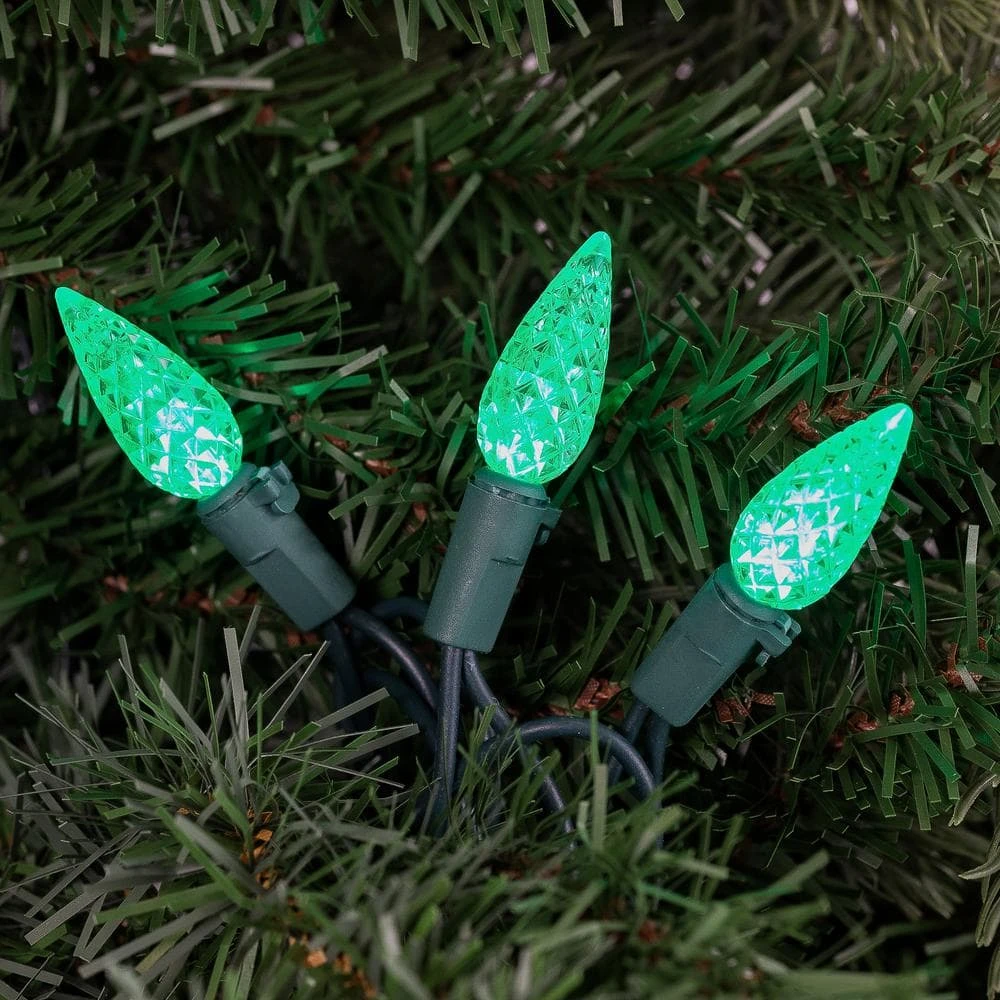 Northlight Set Of 70 Green LED C6 Christmas String Lights With Green Wire 5 Northlight Set Of 70 Green LED C6 Christmas String Lights With Green Wire - Image 5