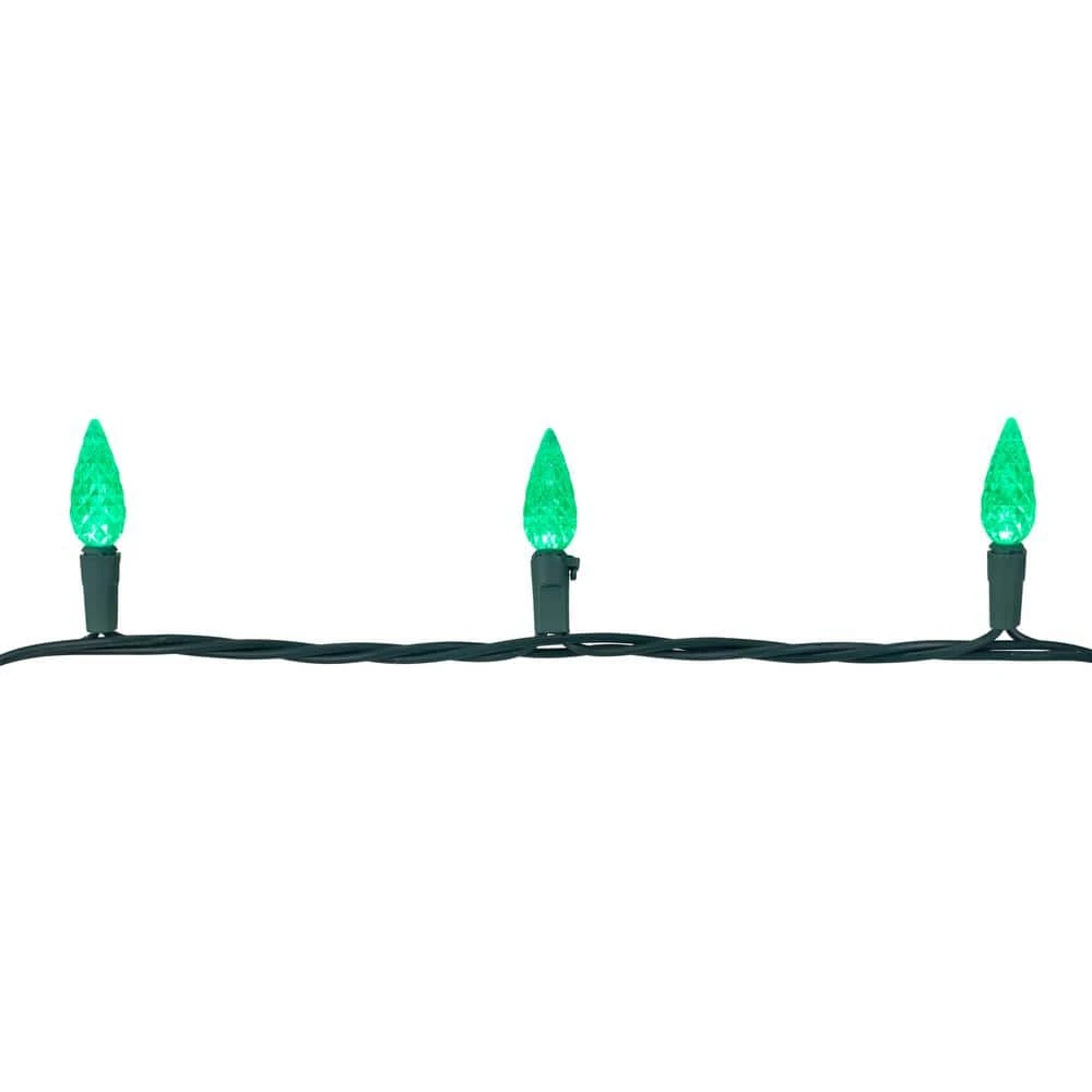 Northlight Set Of 70 Green LED C6 Christmas String Lights With Green Wire 3 Northlight Set Of 70 Green LED C6 Christmas String Lights With Green Wire - Image 3