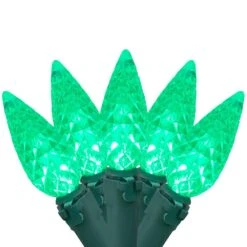 Northlight Set Of 70 Green LED C6 Christmas String Lights With Green Wire