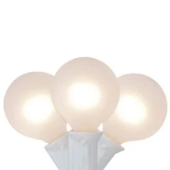 Northlight 9 Ft. 10-Count Frosted White Incandescent Globe Christmas Light Set With White Wire