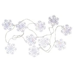 Northlight 4.5 Ft. B/O White Snowflake LED Warm White Christmas Lights (Set Of 10) 11 Northlight 4.5 Ft. B/O White Snowflake LED Warm White Christmas Lights (Set Of 10) -The Home Depot Shop northlight christmas string lights 34318891 44 1000