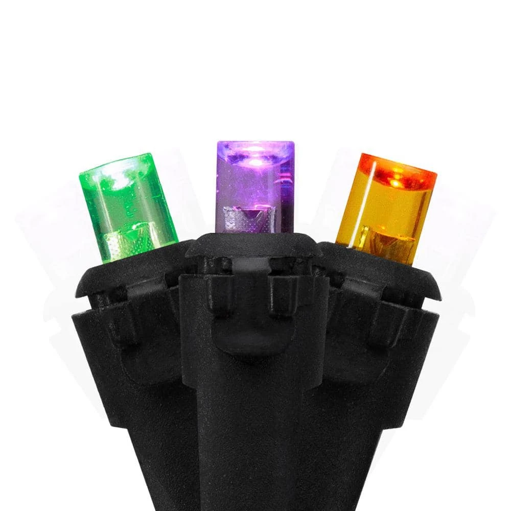Northlight 50-Count Purple Green And Orange LED Christmas Lights 16 Ft. Black Wire 1 Northlight 50-Count Purple Green And Orange LED Christmas Lights 16 Ft. Black Wire
