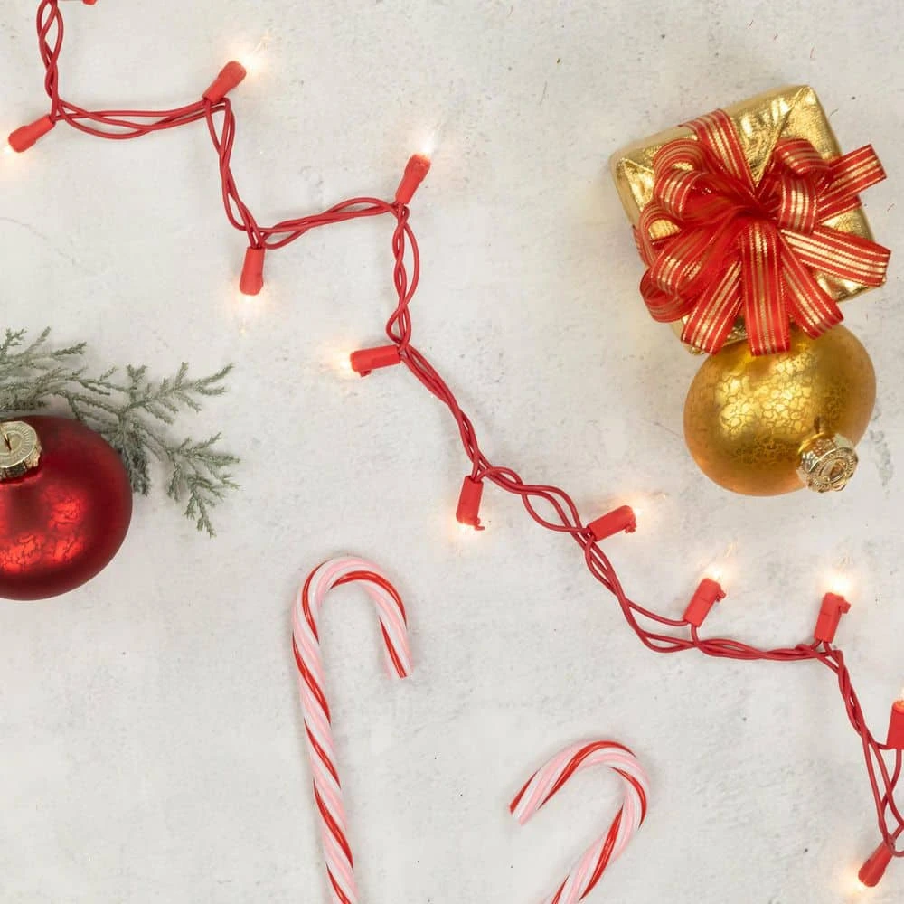 Northlight 50-Count Clear Mini Christmas Light Set-10' Red Wire 3 Northlight 50-Count Clear Mini Christmas Light Set-10' Red Wire - Image 3