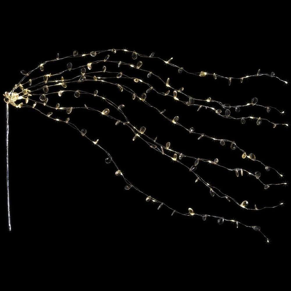 Northlight LED Lighted Willow Branch Christmas Spray-40"-Silver-Warm White 3 Northlight LED Lighted Willow Branch Christmas Spray-40"-Silver-Warm White - Image 3