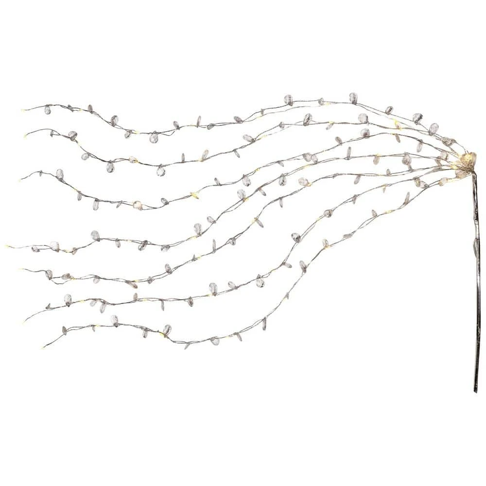 Northlight LED Lighted Willow Branch Christmas Spray-40"-Silver-Warm White 1 Northlight LED Lighted Willow Branch Christmas Spray-40"-Silver-Warm White