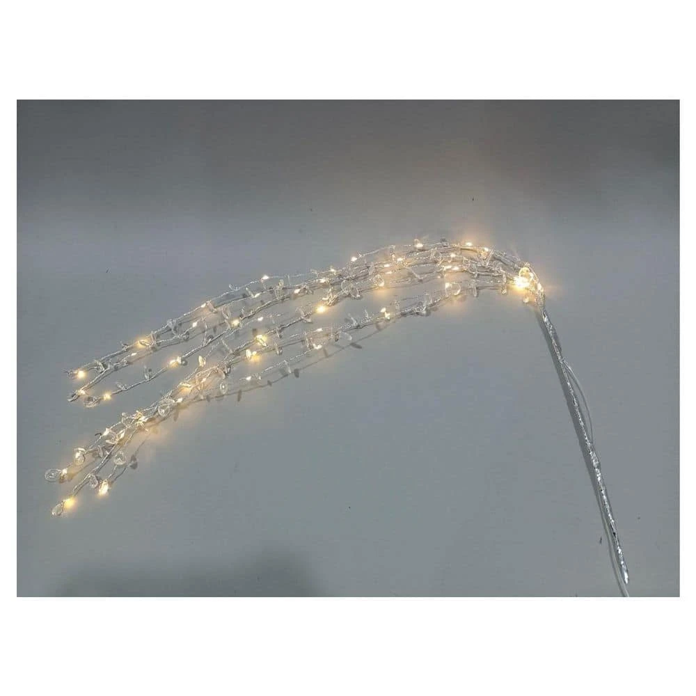 Northlight LED Lighted Willow Branch Christmas Spray-40"-Silver-Warm White 2 Northlight LED Lighted Willow Branch Christmas Spray-40"-Silver-Warm White - Image 2