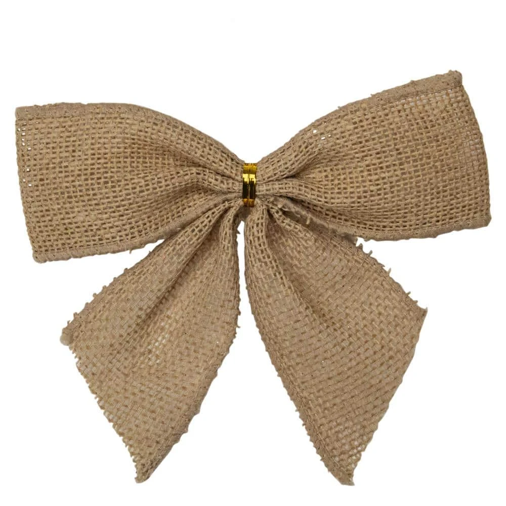 Northlight 5.5 In. Buffalo Plaid And Burlap 2 Loop Christmas Bow Decorations (6-Pack) 2 Northlight 5.5 In. Buffalo Plaid And Burlap 2 Loop Christmas Bow Decorations (6-Pack) - Image 2