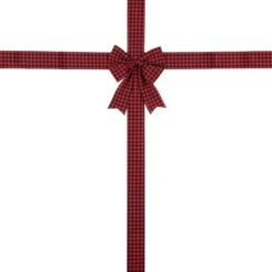 Northlight 14' Red Buffalo Plaid Christmas Ribbon Door Bow 7 Northlight 14' Red Buffalo Plaid Christmas Ribbon Door Bow -The Home Depot Shop northlight christmas tree ribbon 35681108 4f 1000