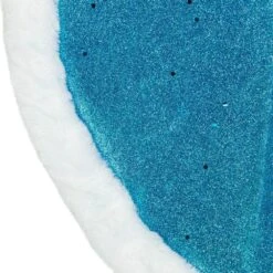 Northlight 20 In. Blue Glittered Mini Christmas Tree Skirt With Faux Fur Trim -The Home Depot Shop northlight christmas tree skirts 33530804 1f 1000