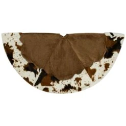 Northlight Corduroy Christmas Tree Skirt With Faux Fur Trim-48in.-Brown -The Home Depot Shop northlight christmas tree skirts 35766665 44 1000