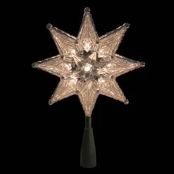 Northlight 8 In. Silver Mosaic 8-Point Star Christmas Tree Topper - Clear Lights -The Home Depot Shop northlight christmas tree toppers 32606245 4f 1000