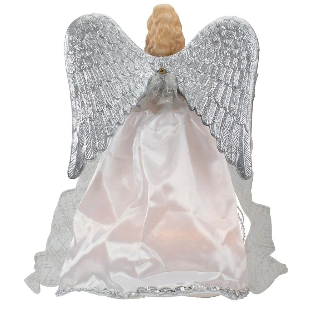 Northlight 12 In. Lighted White And Silver Angel With Wings Christmas Tree Topper - Clear Lights 4 Northlight 12 In. Lighted White And Silver Angel With Wings Christmas Tree Topper - Clear Lights - Image 4