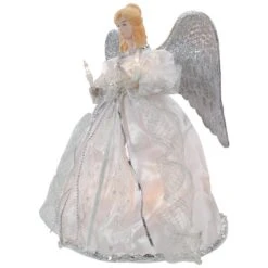 Northlight 12 In. Lighted White And Silver Angel With Wings Christmas Tree Topper - Clear Lights 7 Northlight 12 In. Lighted White And Silver Angel With Wings Christmas Tree Topper - Clear Lights -The Home Depot Shop northlight christmas tree toppers 34850965 4f 1000