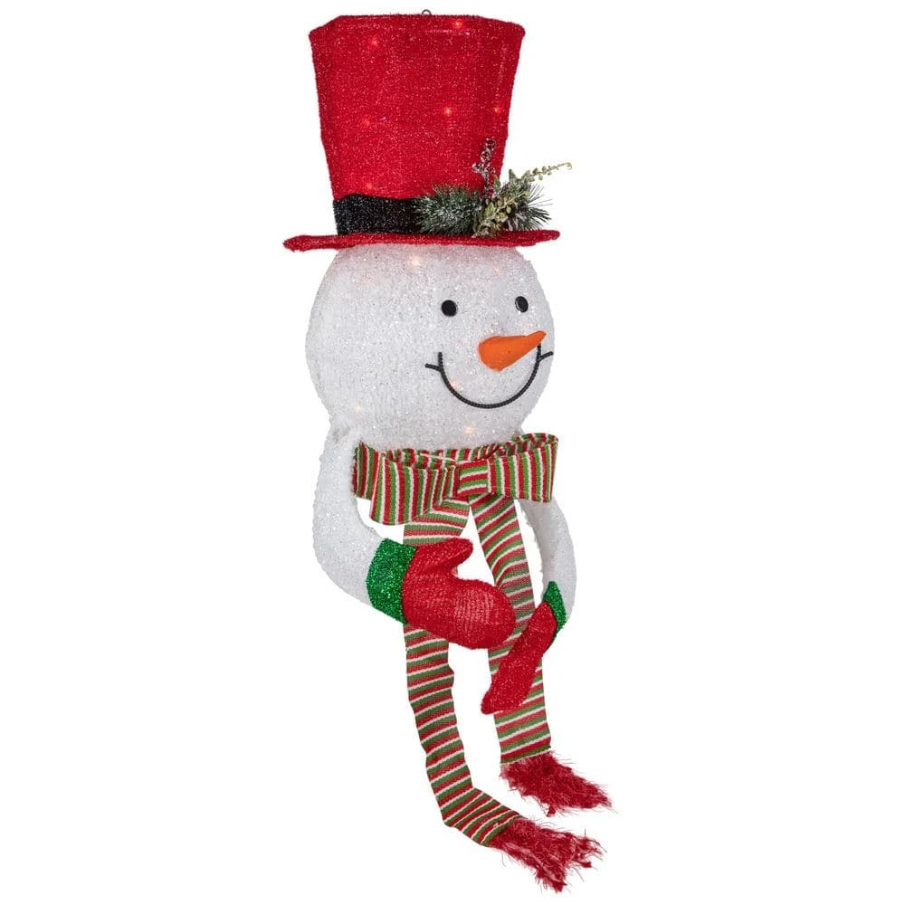 Northlight 21.5 In. Lighted Snowman With Red Top Hat Christmas Tree Topper 5 Northlight 21.5 In. Lighted Snowman With Red Top Hat Christmas Tree Topper - Image 5