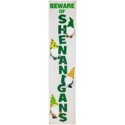 Northlight 36 In. Beware Of Shenanigans St. Patrick's Day Porch Board Sign Decoration