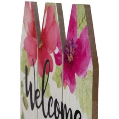 Northlight 40 In. Welcome Spring Floral Outdoor Porch Board Sign Decoration -The Home Depot Shop northlight christmas wall decorations 35745436 44 1000