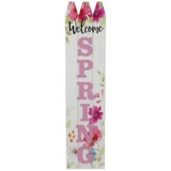 Northlight 40 In. Welcome Spring Floral Outdoor Porch Board Sign Decoration