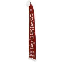 Northlight Santa Stop Here Christmas Hat Porch Sign - 35 In. -The Home Depot Shop northlight christmas wall decorations 35765868 1f 1000