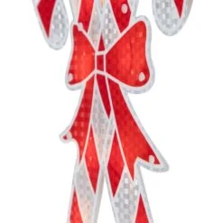 Northlight 12 In. Lighted Red And White Holographic Candy Cane Christmas Window Silhouette Decor -The Home Depot Shop northlight christmas window decorations 32913609 76 1000