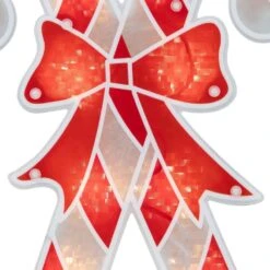 Northlight 12 In. Lighted Red And White Holographic Candy Cane Christmas Window Silhouette Decor -The Home Depot Shop northlight christmas window decorations 32913609 fa 1000