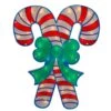 Northlight 18.5 In. Lighted Double Candy Cane Christmas Window Silhouette