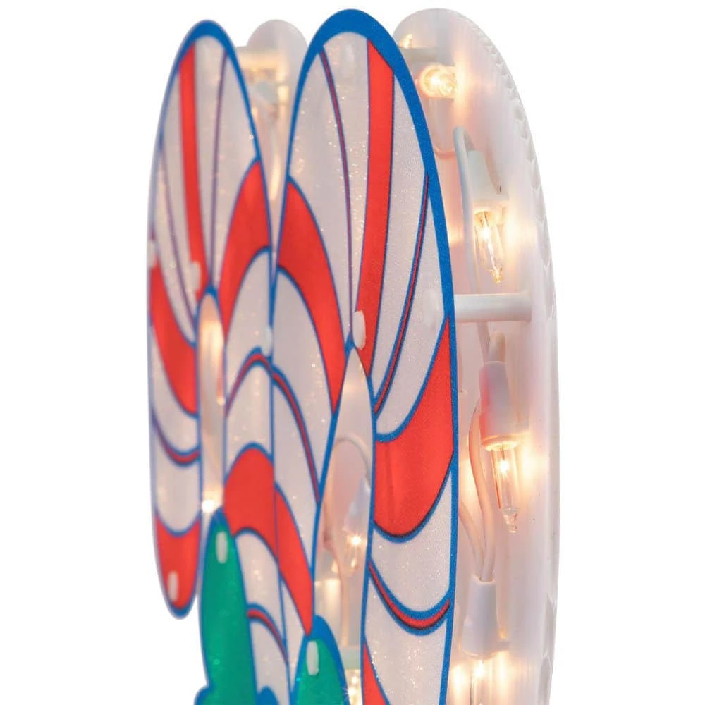 Northlight 18.5 In. Lighted Double Candy Cane Christmas Window Silhouette 6 Northlight 18.5 In. Lighted Double Candy Cane Christmas Window Silhouette - Image 6