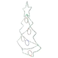 Northlight 28 In. LED Lighted Christmas Tree With Ornaments Window Silhouette -The Home Depot Shop northlight christmas window decorations 35256334 1f 1000