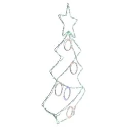 Northlight 28 In. LED Lighted Christmas Tree With Ornaments Window Silhouette -The Home Depot Shop northlight christmas window decorations 35256334 4f 1000