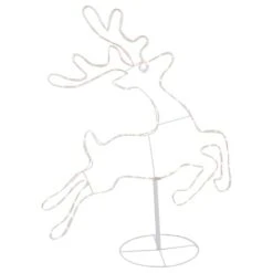 Northlight 36 In. Lighted Running Reindeer Silhouette Outdoor Christmas Decor -The Home Depot Shop northlight christmas yard decorations 35256327 4f 1000