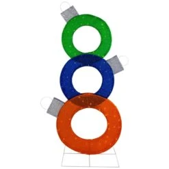 Northlight Lighted Stacked Ornaments Outdoor Christmas Yard Decoration-31.5in.