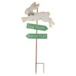 Northlight 25.5 Ft. Easter Egg Hunt And Bunny Trail Outdoor Metal Spring Yard Stake