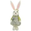 Northlight 20 In. White And Green Standing Girl Rabbit Easter Figure
