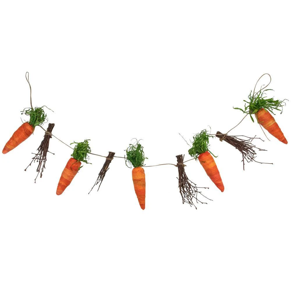 Northlight 3.25 Ft. Carrots And Twigs Artificial Easter Garland 4 Northlight 3.25 Ft. Carrots And Twigs Artificial Easter Garland - Image 4