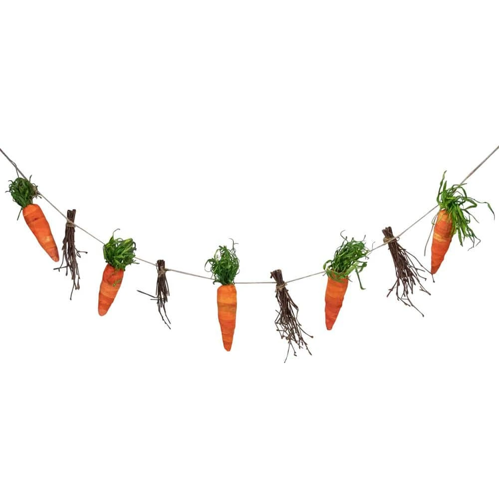 Northlight 3.25 Ft. Carrots And Twigs Artificial Easter Garland 1 Northlight 3.25 Ft. Carrots And Twigs Artificial Easter Garland