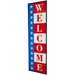 Northlight Americana Welcome Metal Wall Sign - 40 In. -The Home Depot Shop northlight easter decorations 35747167 1f 1000