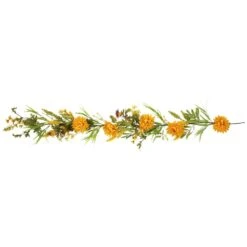 Northlight 5 Ft. X 10 In. Orange Peony Artificial Fall Harvest Garland Unlit