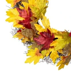 Northlight 22 In. Unlit Autumn Harvest Maple Leaf Artificial Thanksgiving Floral Wreath -The Home Depot Shop northlight fall wreaths 32275288 44 1000