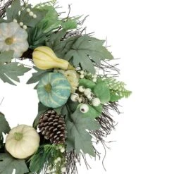 Northlight 22 In. Green And White Unlit Pumpkins And Berries Fall Harvest Artificial Wreath 6 Northlight 22 In. Green And White Unlit Pumpkins And Berries Fall Harvest Artificial Wreath -The Home Depot Shop northlight fall wreaths 34316657 4f 1000