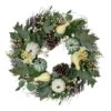 Northlight 22 In. Green And White Unlit Pumpkins And Berries Fall Harvest Artificial Wreath