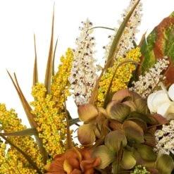 Northlight 28 In. Unlit White And Orange Hydrangea Artificial Fall Harvest Twig Wreath -The Home Depot Shop northlight fall wreaths 34868418 76 1000