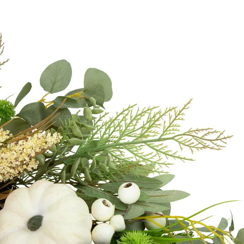 Northlight 24 In. Unlit Peony And Pumpkin Artificial Fall Harvest Wreath 2 Northlight 24 In. Unlit Peony And Pumpkin Artificial Fall Harvest Wreath - Image 2