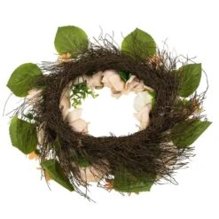 Northlight 22 In. Peach And White Floral Fall Harvest Artificial Wreath 7 Northlight 22 In. Peach And White Floral Fall Harvest Artificial Wreath -The Home Depot Shop northlight fall wreaths 35182615 1f 1000