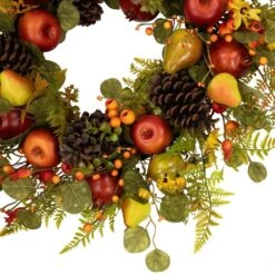 Northlight Apples And Pears Artificial Fall Harvest Wreath - 26 In. - Unlit -The Home Depot Shop northlight fall wreaths 35762344 44 1000