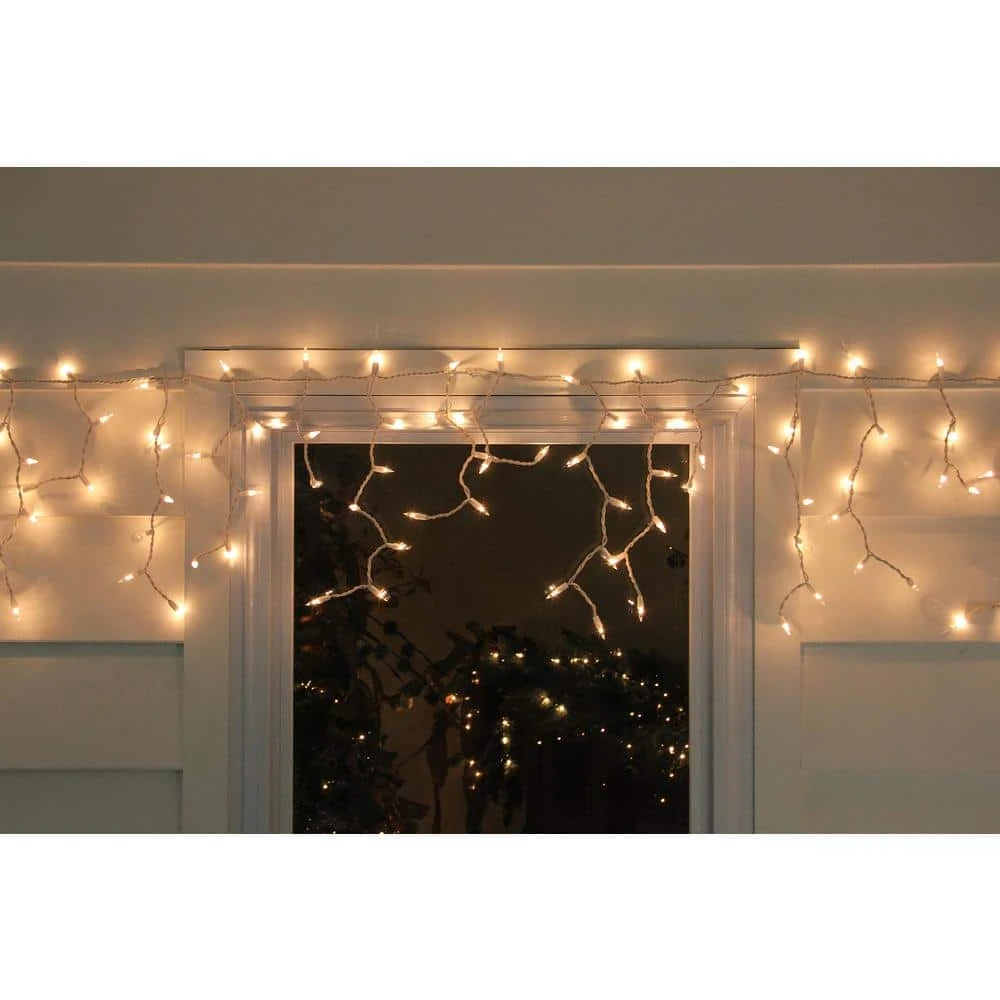 Northlight 10 Ft. 150-Light Clear Mini Icicle Lights With White Wire 3 Northlight 10 Ft. 150-Light Clear Mini Icicle Lights With White Wire - Image 3