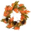 Northlight 24 In. Autumn Harvest Decorative Artificial Berries Leaves Pine Cones And Twigs Wreath - Unlit