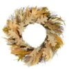 Northlight 24 In. Autumn Harvest Cattail And Wheat Artificial Thanksgiving Wreath - Unlit
