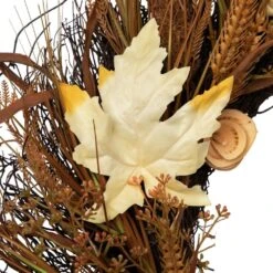 Northlight 24 In. Autumn Harvest Cattail And Wheat Artificial Thanksgiving Wreath - Unlit -The Home Depot Shop northlight indoor fall decorations 32275392 76 1000