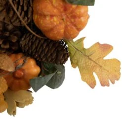 Northlight Pumpkin And Pinecone Fall Harvest Wreath-13.5 In. -Unlit -The Home Depot Shop northlight indoor fall decorations 34865331 4f 1000
