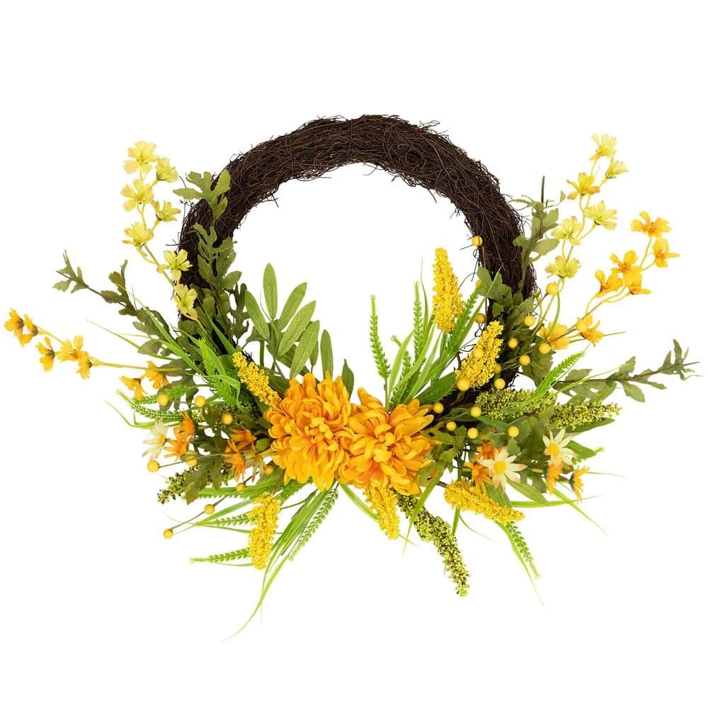 Northlight Peonies Artificial Fall Harvest Twig Wreath 22 In. Unlit 1 Northlight Peonies Artificial Fall Harvest Twig Wreath 22 In. Unlit
